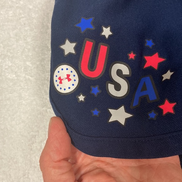 Underarmour ua play Americana athletic may blue shorts size ylg - Picture 4 of 7